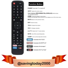 New Remote For Hisense 4K Smart TV ERF2K60H
