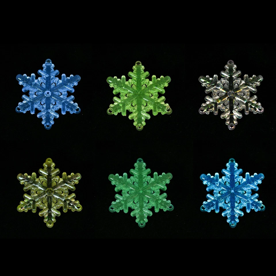 30 piezas Eslabones componentes de araña de acrílico transparente y luminoso, brillan en la oscuridad Foto 3 de 4