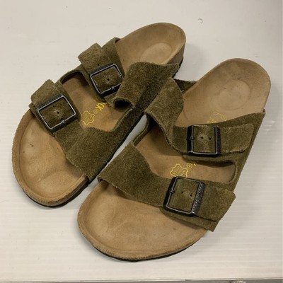 olive green flat sandals