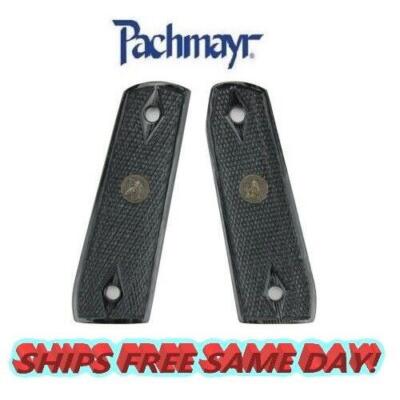 Pachmayr Wood Laminate Checkered Charcoal Grips for Ruger 22/45 NEW!! #63241