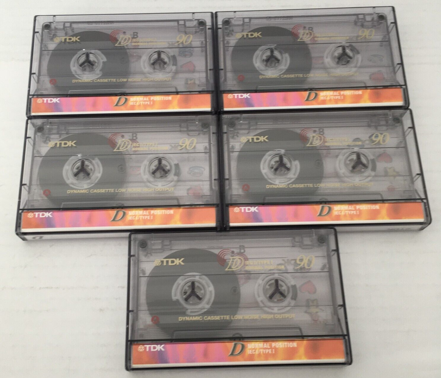 TDK IEC1/TYPE1 D90 Normal Position Cassette Tapes ( Pack of 5)