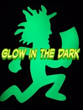 GLOW IN THE DARK HATCHETMAN SMALL TO BIG STICKER INSANE CLOWN POSSE TWIZTID ICP 