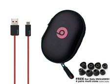 Hard Case for Powerbeats Beats Earphones plus 36" USB charger with 8 Earbuds