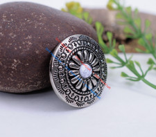 10X Southeast US Beauty Turquoise Flower Pattern Leathercraft Conchos Screw Back
