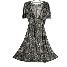 Josephine Studio Faux Wrap Dress Size 1X Tiger Animal Print MSRP 74 New