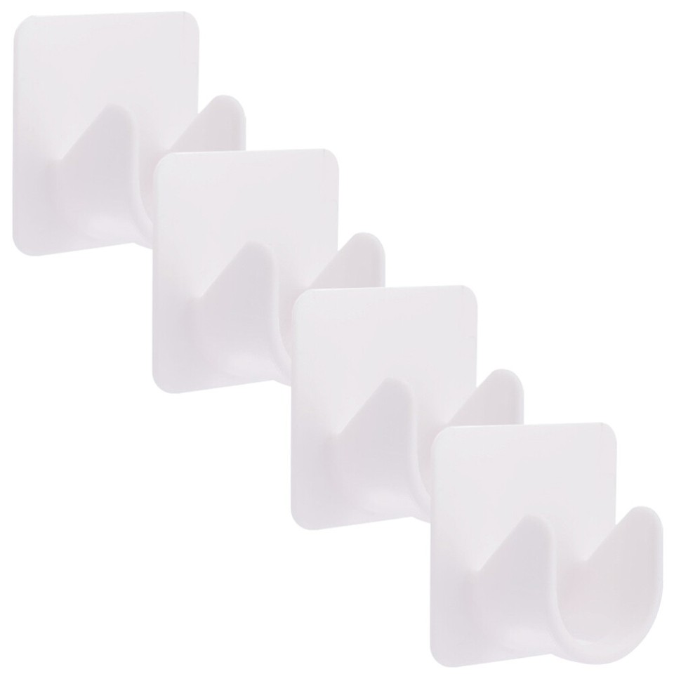 4pcs Shower Curtain Rod Mount Holders Adhesive Shower Rod Tension