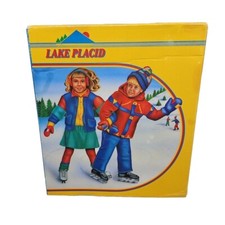 Lake Placid Boys Beginner Size 12 Black Double Blades Ice Skates W Original Box