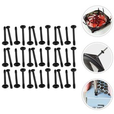 Replacement Pc Case Fan Screws Black Steel Durable Fastening Kit