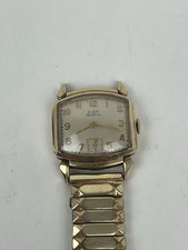 Vintage Elgin De Luxe Men's Wristwatch 10K Gold Filled Square Case 17 Jewels — listing 3