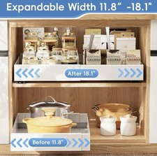 2-pack Pull Out Cabinet Organizer Expandable 11.81  -18.1   Deep 16.9  