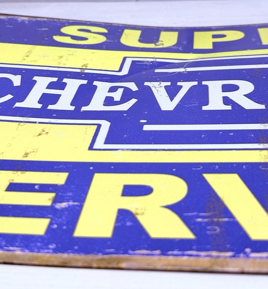 Vintage Style Chevy Super Service Metal Sign Wall Garage Shop Auto Parts Reprodu - Image 4 of 4