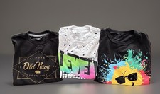 3 unisex kids short sleeve shirts size 8 and one size 7/8