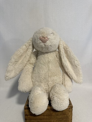 Jellycat London Buttermilk Bashful Bunny 12" Medium Pale Yellow Rare Plush