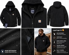 Carhartt Super Dux Rain Defender Sherpa-Lined Hooded Jacket Black- Size M