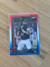 Tyson Bagent - 2025 Topps Chrome Football Red White Blue Refractor SP Card #54