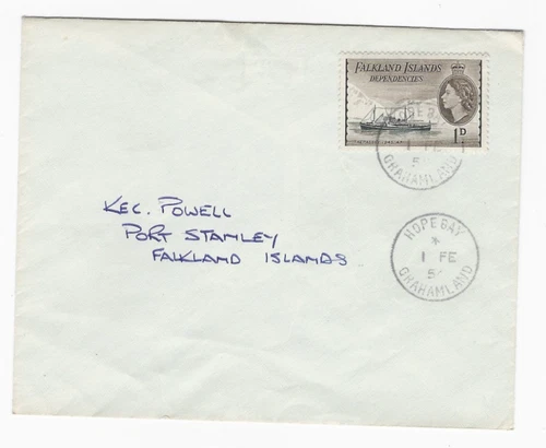 Falkland Islands Dependencies FDC 1954 to Post Stanley
