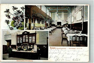 13571103 - 4300 Essen Central Station Waiting Room Station Bookstore Railway Post