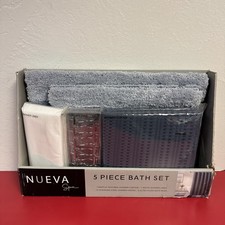 Nueva Spa 5 Piece Bath Set Bridgeport Navy New In Box Bathroom Set