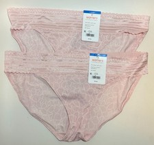 NWT 2 Warner's No Pinching/Problems Bikini Panties 5509 Floral Trace 8/XL