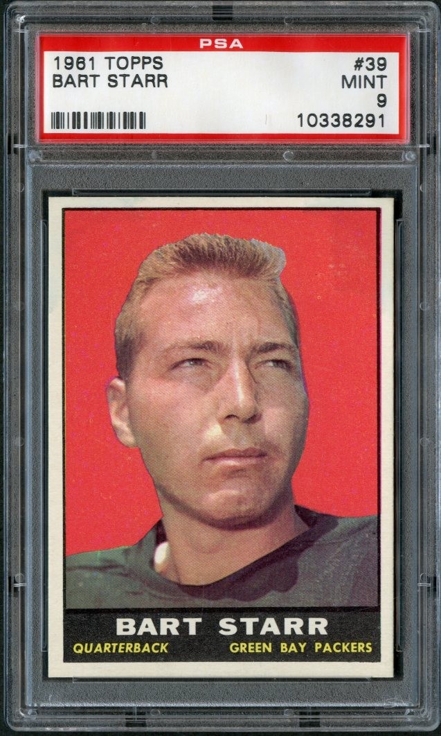 1961 Topps #39 Bart Starr  PSA 9 Mint 10338291