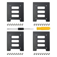 4 PCS Metal 2.5 To 3.5 Inch SSD HDD Mounting Bracket Adapter Screws Screwdriver