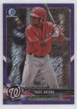 2018 Bowman Chrome Prospects Purple Shimmer Refractor 631/655 Yasel Antuna z4o