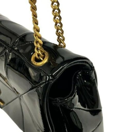 Borsa a tracolla Saint Laurent Paris 515821 Jamie catena pelle verniciata nera