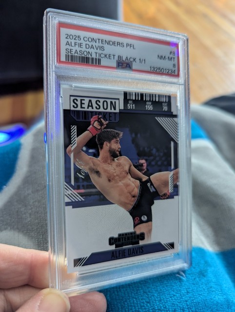 Alfie Davis Season Ticket Black 1/1 PSA 8 NM-MT