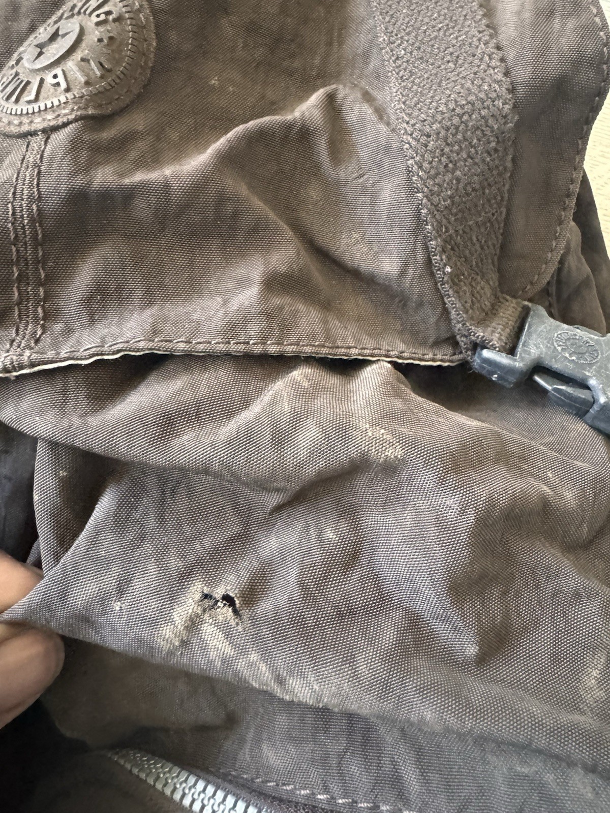 Kipling Brown Nylon Backpack Drawstring Flap Styl… - image 4