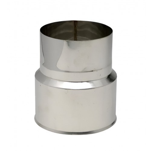 Réduction inox 153 139 mm TEN adaptateur tubage tubulaire mâle femelle poêle