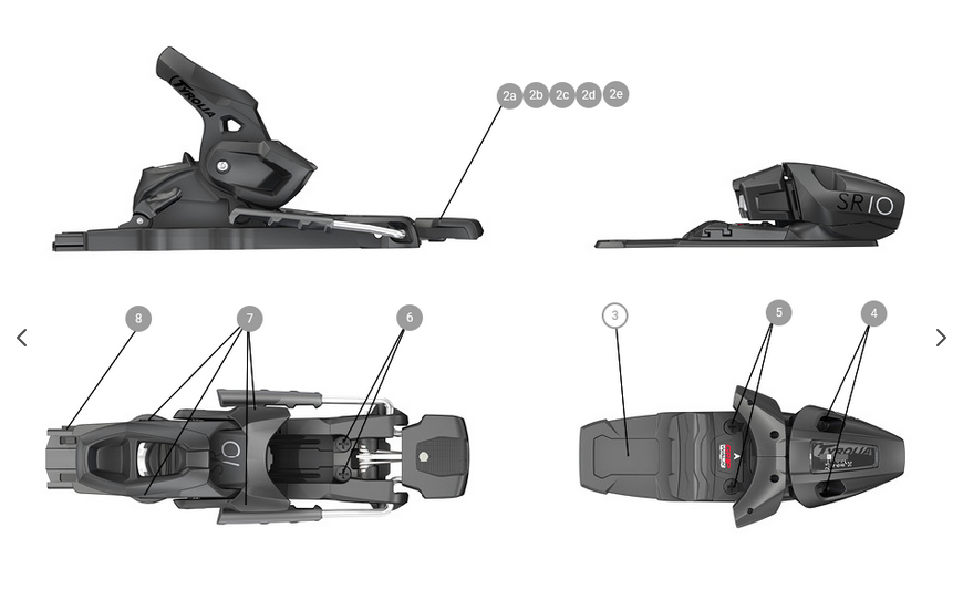 2025 NEW Tyrolia ski bindings SR10 GW 85mm Brakes Adult gripwalk