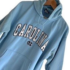Vtg UNC Carolina Tar Heels Hoodie Old Varsity Brand Blue Mens L NCAA Collegiate