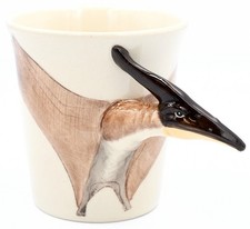 Hand Painted Porcelain Coffee Tea Mug Hot Cold 3D Cup - Pteranodon Dinosaur