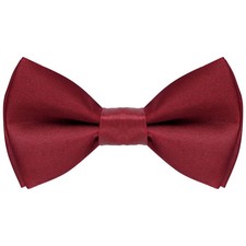 Kids Bow Tie Classic Solid Color Satin Bow Tie Adjustable Neck Bowtie for Kid...