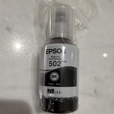 Epson 502 EcoTank Genuine Black Pigment Ink Refill Bottle Inkjet Exp 10/2030