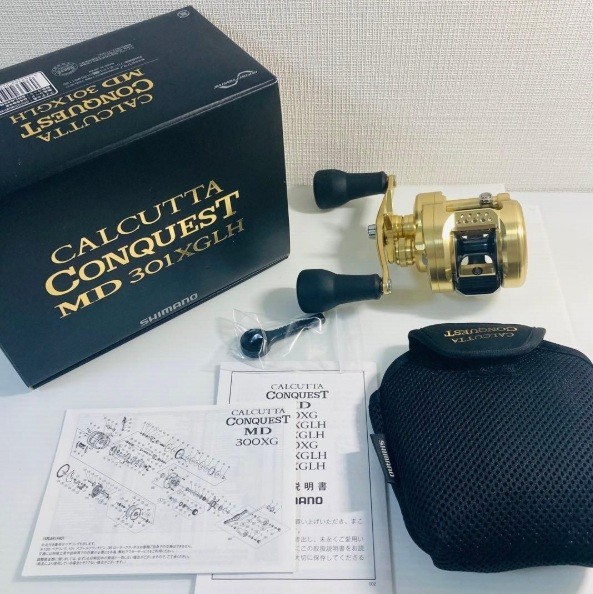 Baitcasting Reel 23 Calcutta Conquest MD 301XGLH Left Long Handle 7.5:1 IN BOX