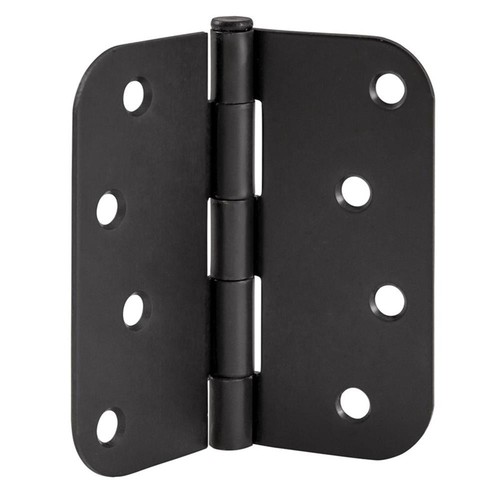 Edelstahl Türscharnier in mattschwarz 4 Zoll 5/8 Zoll Radius 6er-Pack - Bild 2 von 6