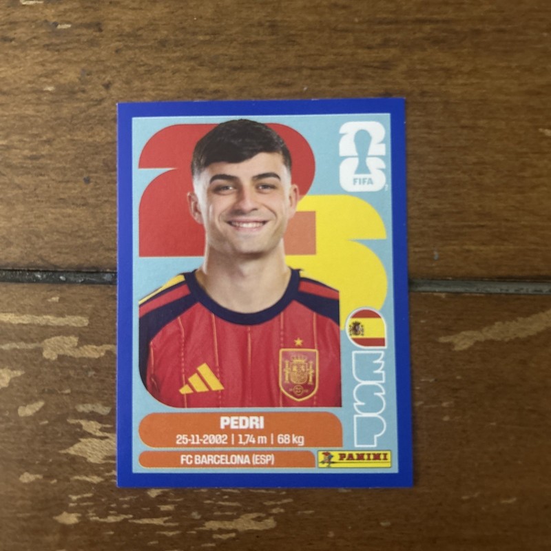 Pedri 2026 Panini FIFA World Cup Sticker Blue PARALLEL ESP 11 SPAIN SOCCER