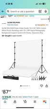 Photo Video Studio 10 X12Ft 100 Cotton White Muslin Backdrop with 10 X 10Ft Sta