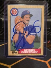 1987 Topps Dennis Eckersley Card #459 Autograph Signed Cubs HOF!