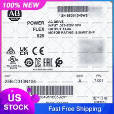 New Sealed Allen-Bradley 25B-D013N104 PowerFlex 525 5.5kW 7.5Hp AC Drive 3 Phase