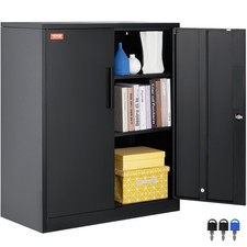 Metal Storage Cabinet with 2 Magnetic Doors and 2 Adjustable Shelves, 200