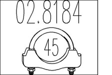 Rohrverbinder Schelle MTS 02.8184 Schelle 43mm für VW GOLF 6 Variant AJ5 FOX 5Z1