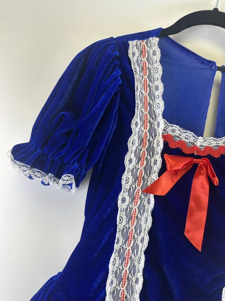 Rubies Costume Rag Doll Dress Blue Red Short Tulle Womens Large - Image 2 of 4