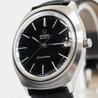 RARE ! Black Dial *Vintage 1977* OMEGA Seamaster Cal.1315 Quartz Date 37mm Mens