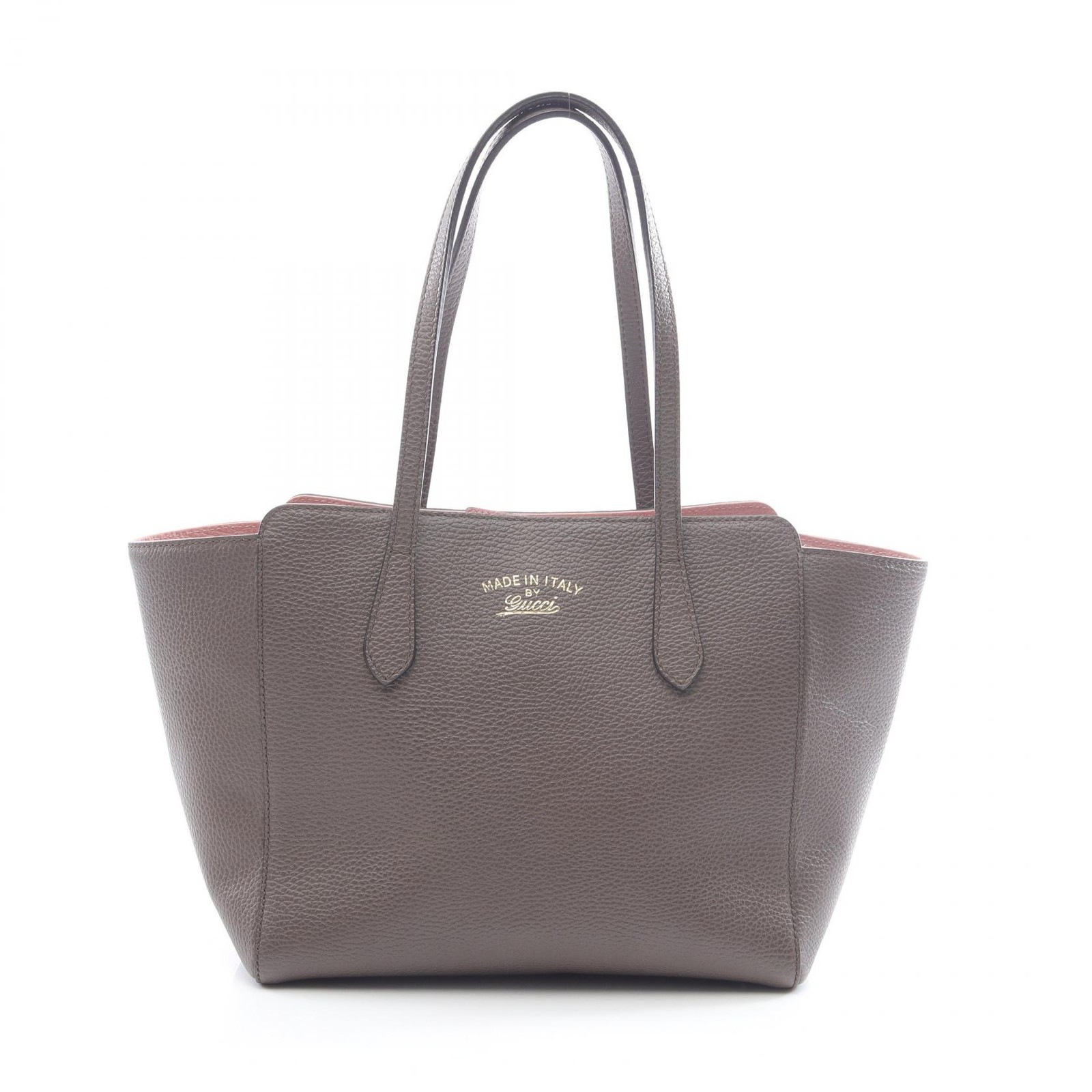 GUCCI Swing Shoulder Tote Bag 354408 leather Gray Used Women