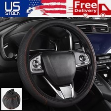 Leather Car Steering Wheel Cover Universal Fit 14 12-15 Car Wheel Protector
