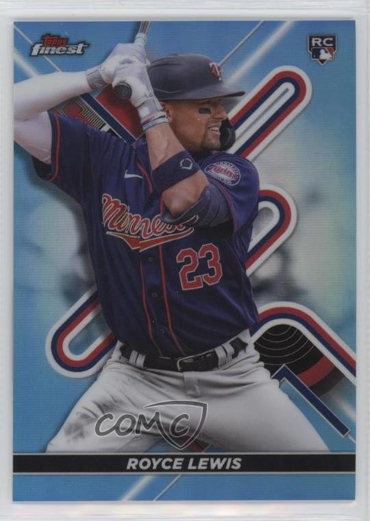 2022 Topps Finest Sky Blue Refractor 164/300 Royce Lewis #87 0o3x