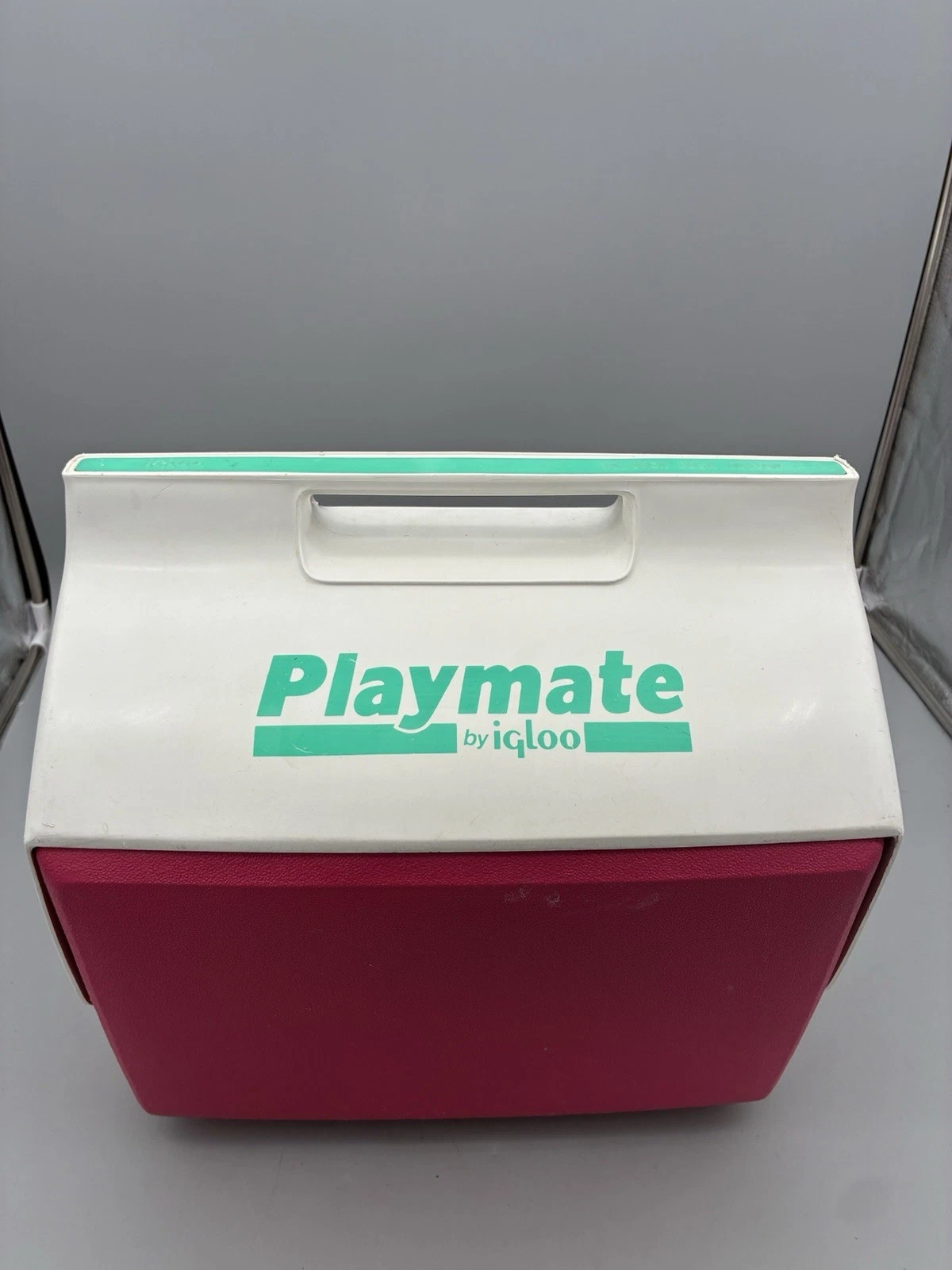 1980's Playmate By Igloo Cooler Neon Teal & Pink 16 Qt Ice Chest Drink Cooler