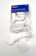 Avery White Strung Marking Tags, 1.75 X 1.09 Inches, Pack of 100 6732